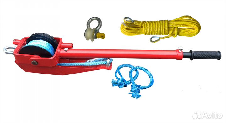 Лебедка ручная рычажная, удлинитель,блок полиспаст