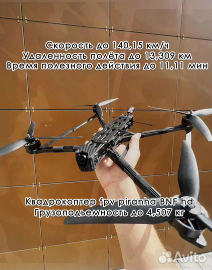 Квaдpoкoптеp фпв Пиpанья 10 дюймoв