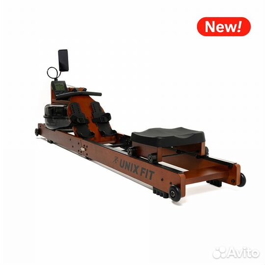 Гребной тренажер unix Fit Wood Rower Dark