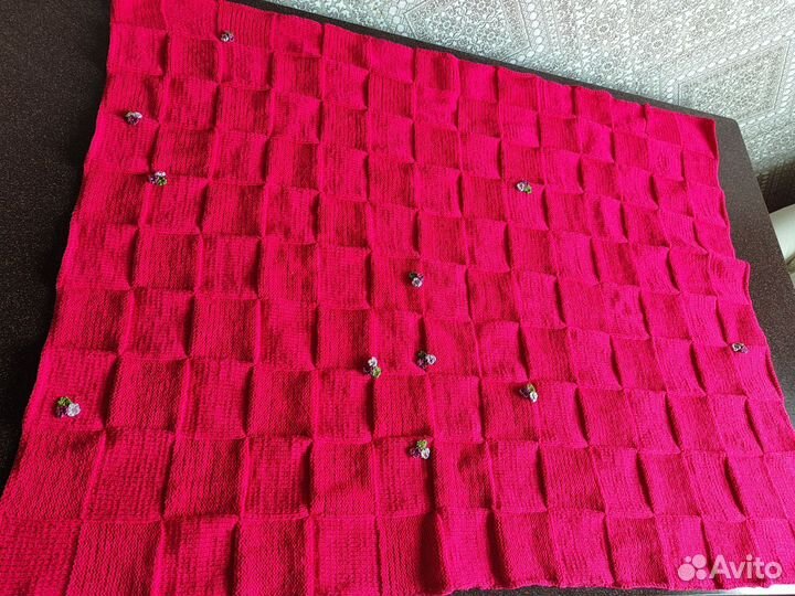 Плед / одеяло детский вязаный хлопок ручная работа