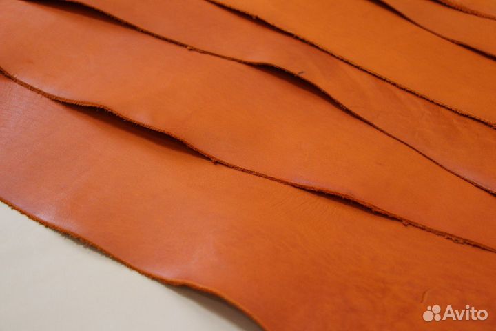 Кожа. Пола ременная оранжевая