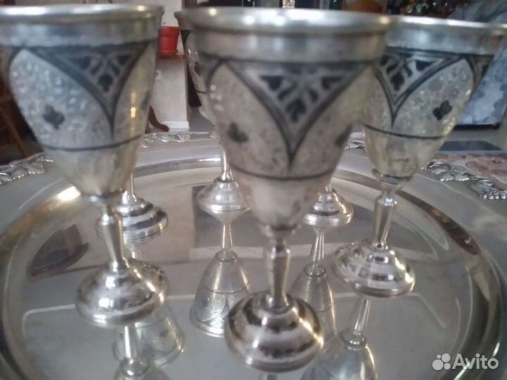 Ваза и бокалы Серебро 875 пробы