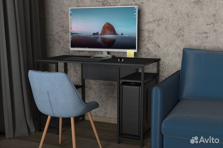 Компьютерный стол, loft, серый Vita-1