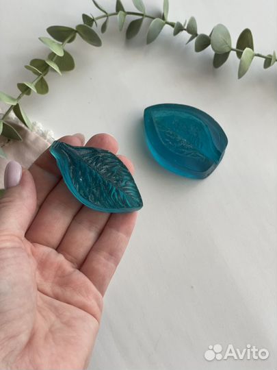 Молд лист дикой розы двухсторонний