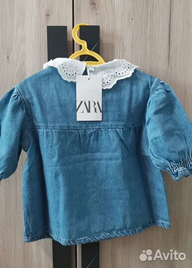 Джинсовое платье Zara для девочки 12-18 мес