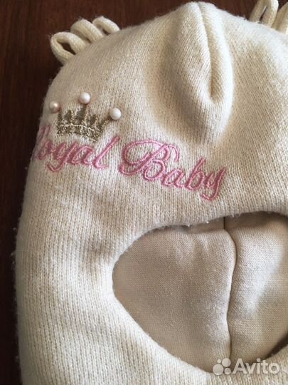 Шапка-шлем зима детский для девочки р.48