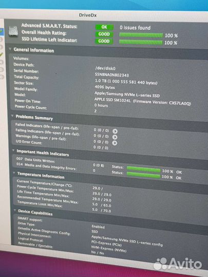 SSD 1TB Apple оригинал для iMac MacBook