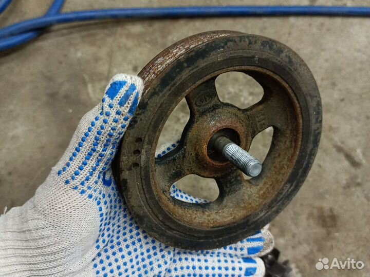 Шкив коленвала g4fa g4fc солярис Рио 3