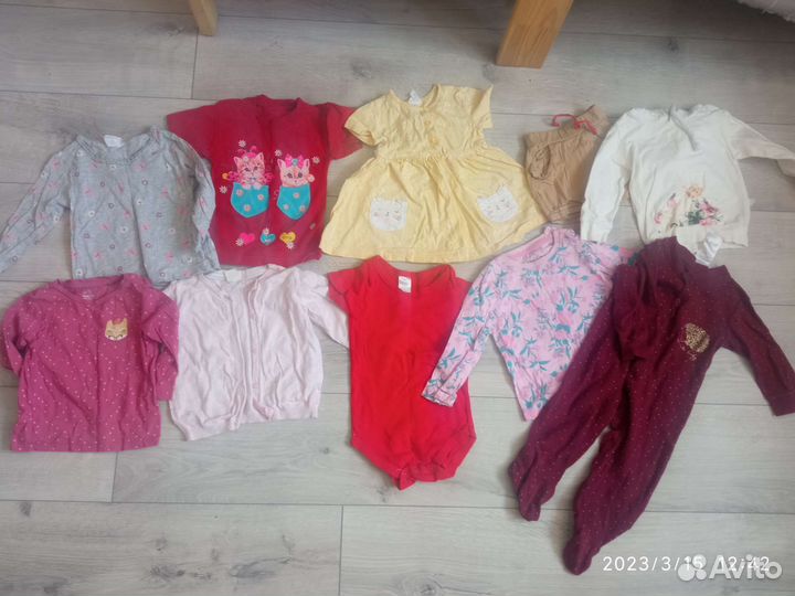 Пакет вещей на девочку платье Лонг футболка 80