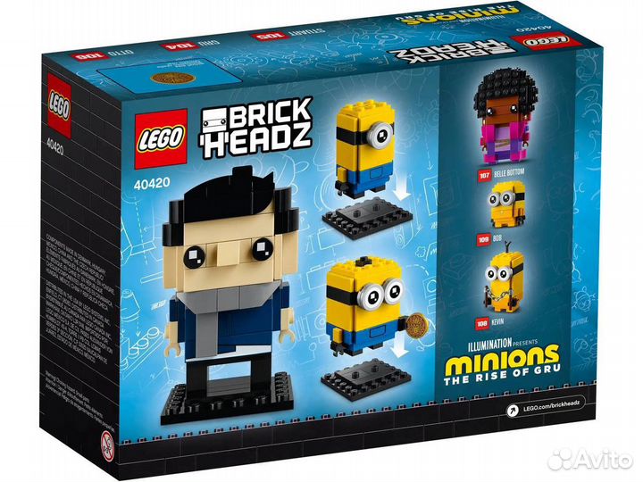 Lego BrickHeadz Minions 40420 Грю, Стюарт и Отто