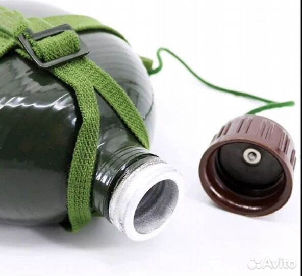 Фляга армейская для воды, алюминиевая 1 литр