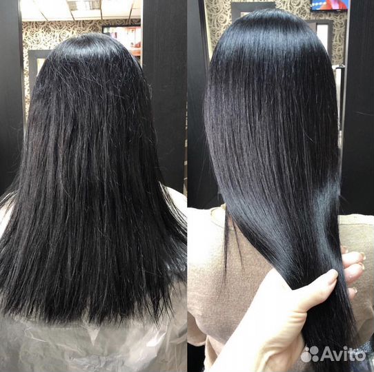 Кератиновое выпрямление волос