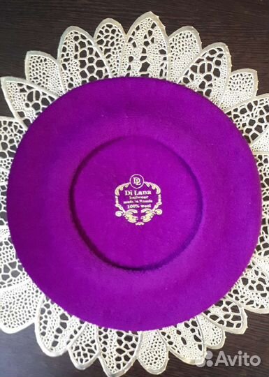 Берет женский шерсть+подарок повязка на голову