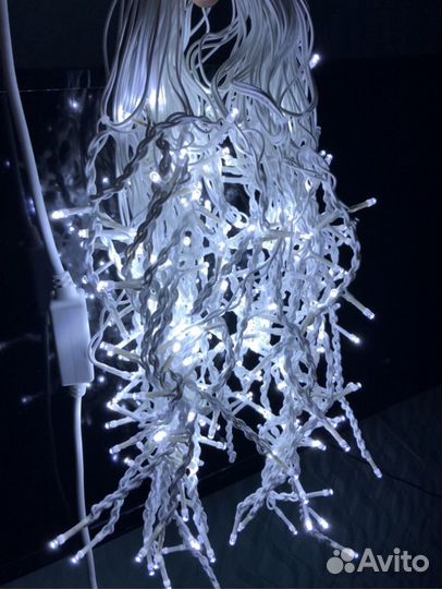 Гирлянда бахрома 6 метров, бахрома 12 метров