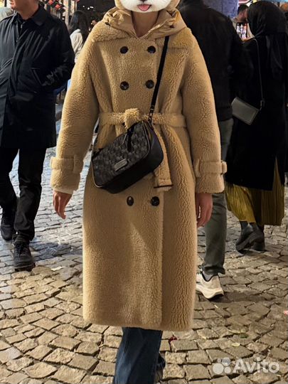Пальто из экомеха шуба 42