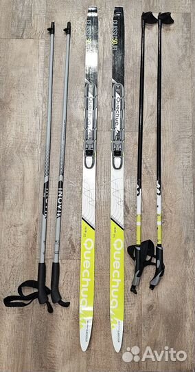 Лыжи беговые детские 130 с палками