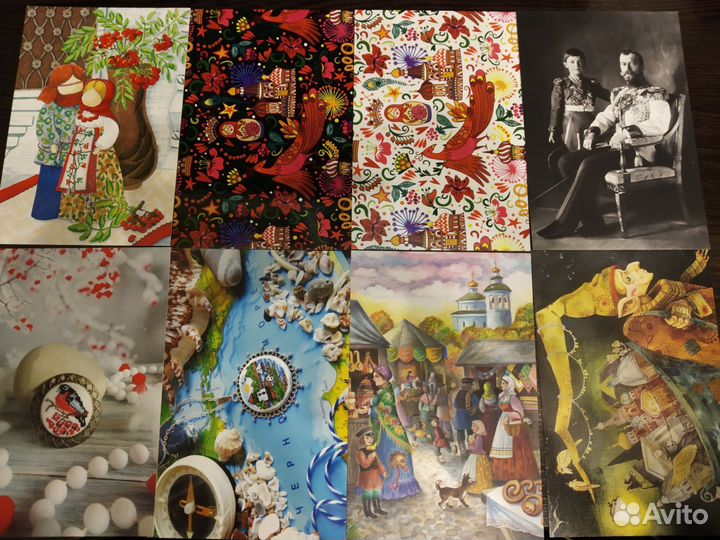 Почтовые открытки с русской темой, посткроссинг