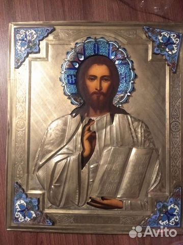 Старинная икона,Господь Вседержитель