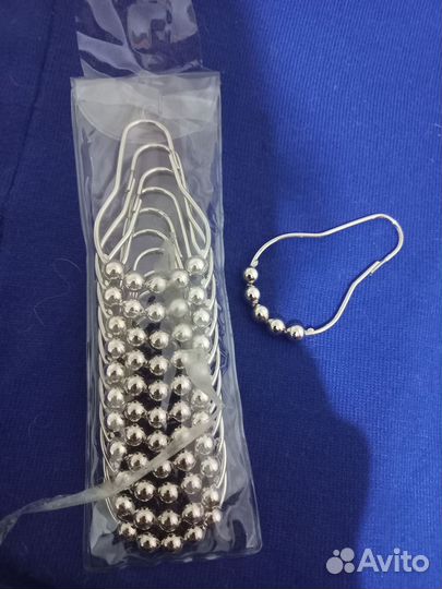 Кольца металлические для шторы в ванну