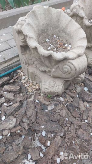 Горшок для цветов уличный из бетона