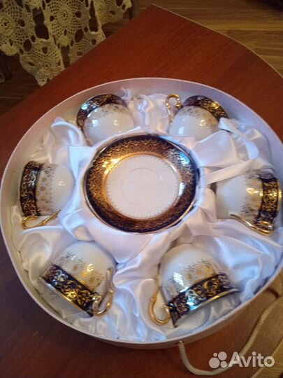 Сервиз кофейный фарфоровый новый