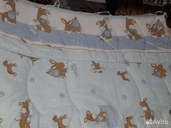 Бортики в детскую прямоугольную кроватку 120на60