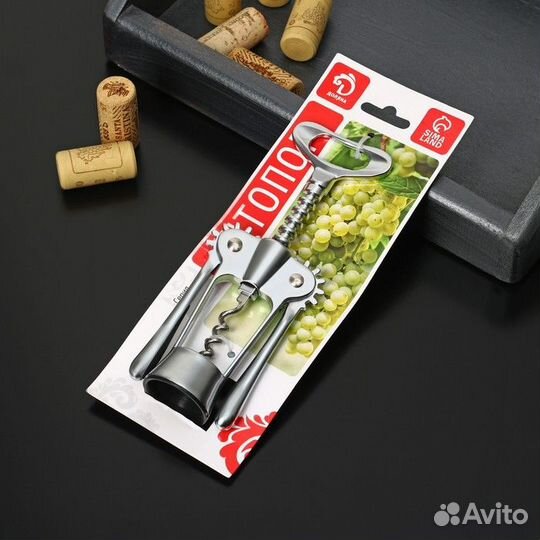 Штопор Доляна «Идея», 19 см, цвет серебряный