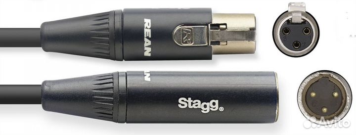 Аудио кабель мини XLR - мини XLR Stagg NAC3mxfmxmr
