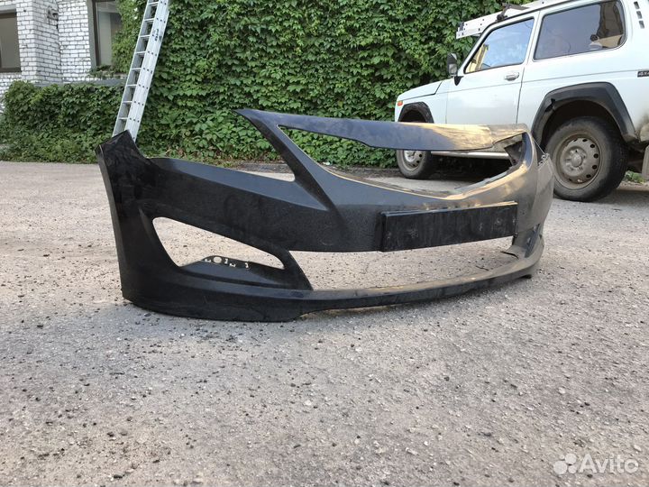 Бампер hyundai solaris (чёрный)