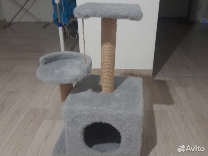 Когтеточка домик для кошки с когтеточками