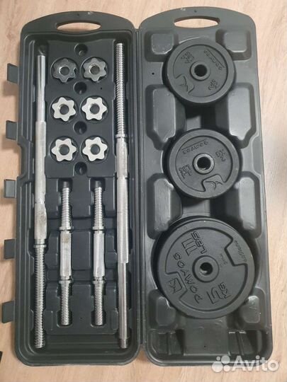 Скамья со штангой и блинами в кейсе + турник