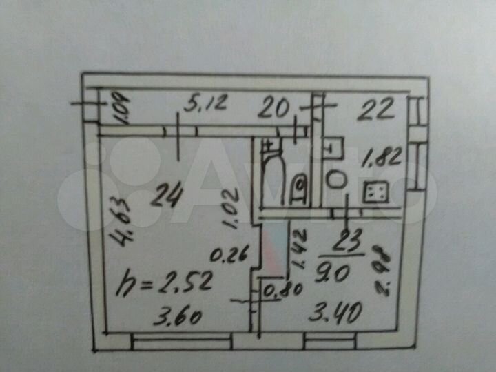 2-к. квартира, 37 м², 2/2 эт.