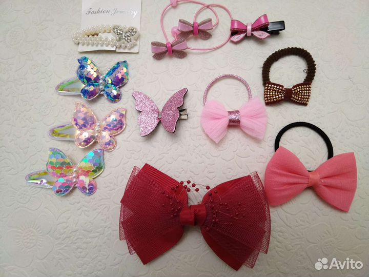 Резинки,ободки,банты,заколки для волос