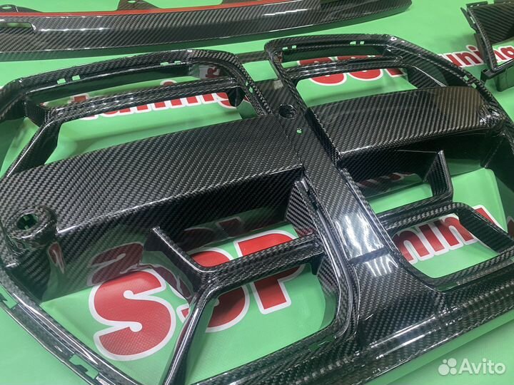 Сет для BMW G80 G82 карбон сплиттер диффузор