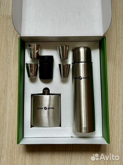 Дорожный набор: термос, фляжка и стопки