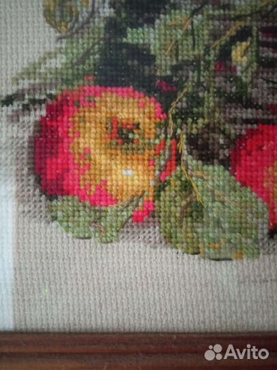 Вышивка крестиком Спелые яблоки