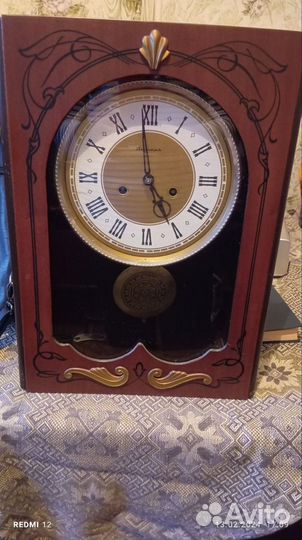 Старинные настенные часы Янтарь с боем