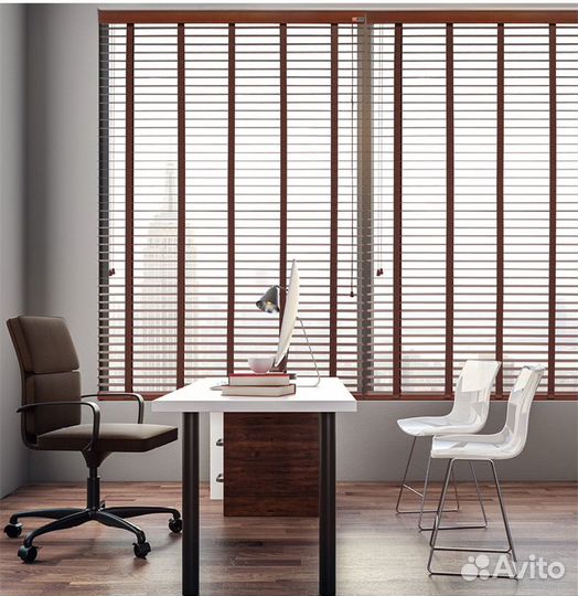 Деревянные жалюзи горизонтальные