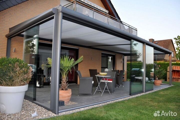 Безрамное остекление раздвижной системой