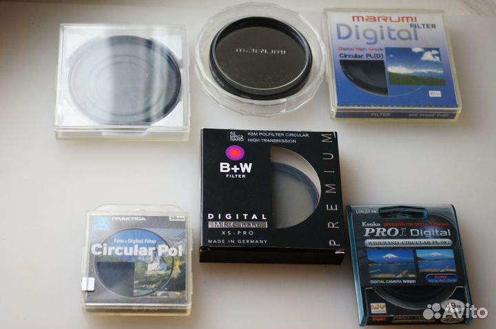 Светофильтры поляризационные,нейтрально-серые и др