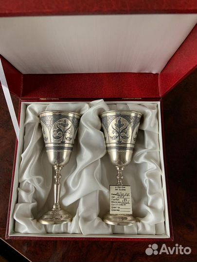 Набор из 2 серебряных бокалов Кубачи