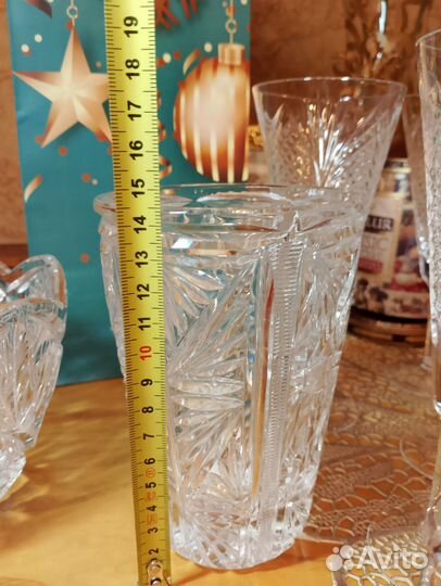 Ваза для цветов хрустальная СССР
