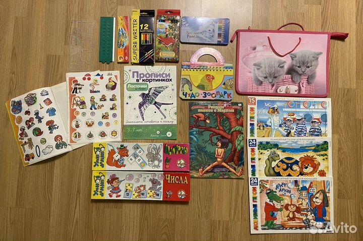 Набор для детей, карандаши, разукрашки