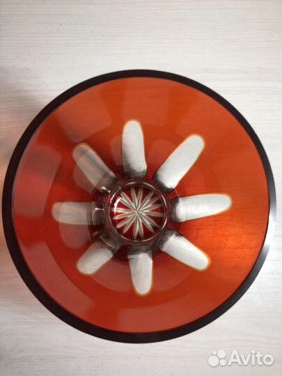 Ваза рубиновый хрусталь