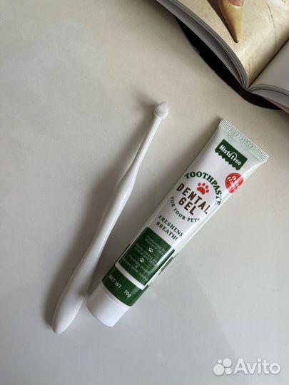 Паста и зубная щетка для котов, собак