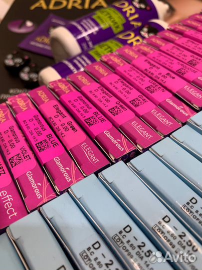 Линзы контактные цветные/безцветные