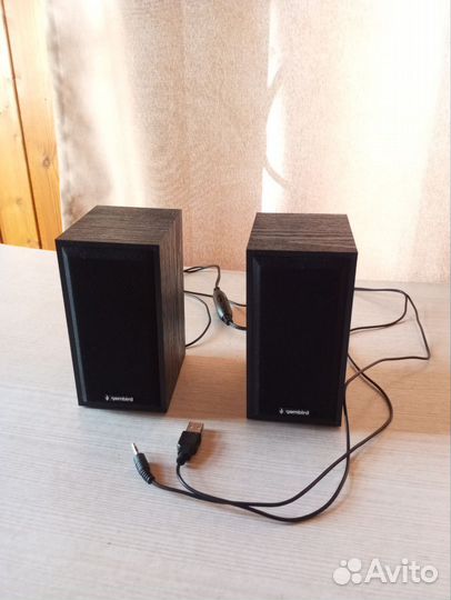 Колонки 2.0 Gembird 6 Вт USB-питание черные мдф