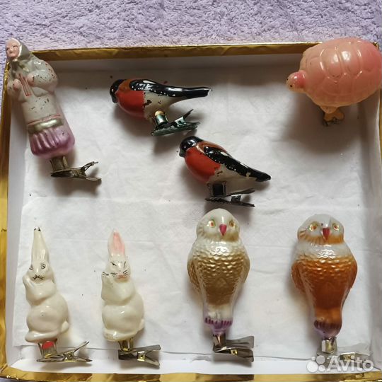 Елочные игрушки СССР разные,прищепки, глинка