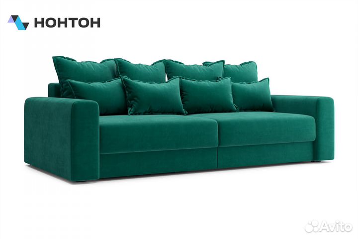 Диван тик-так Омега изумрудный