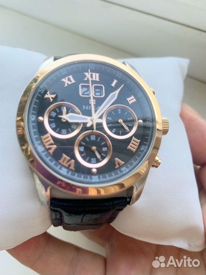 Мужские наручные часы золотые Ника